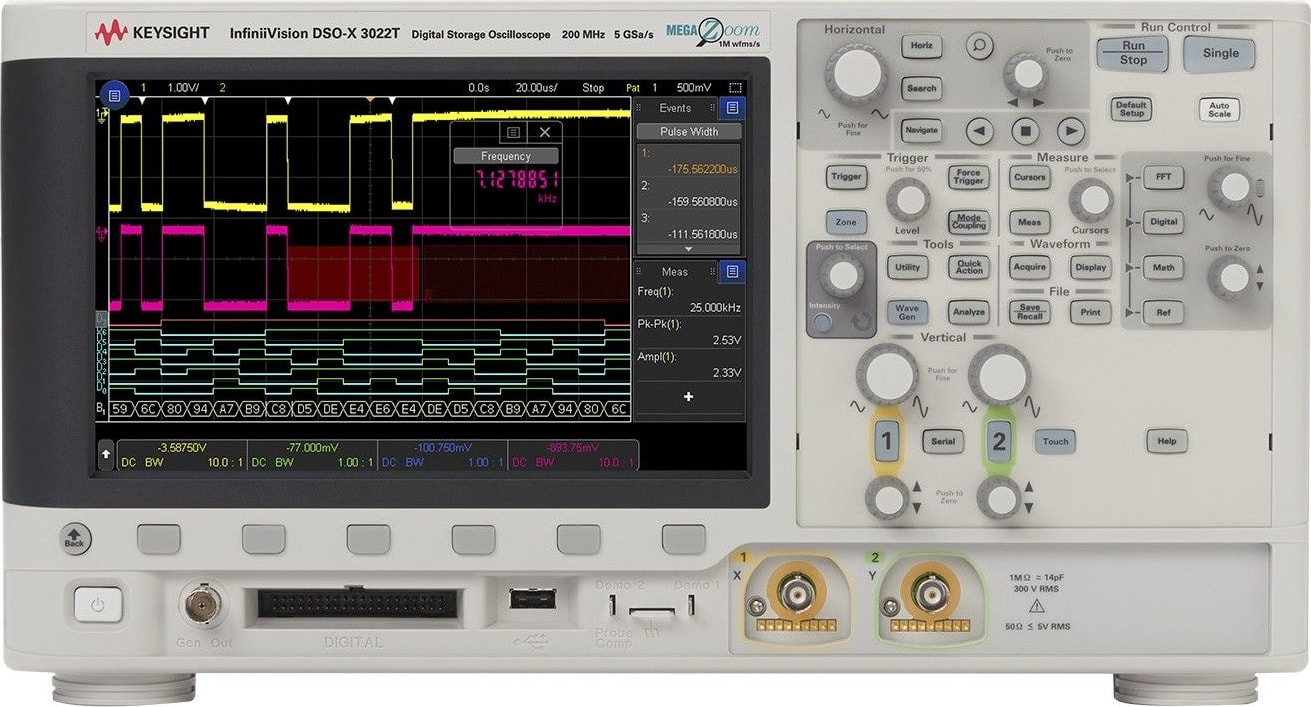 Keysight DSOX3022T - Digital Oscilloscope (200 MHz / 2 Channels)