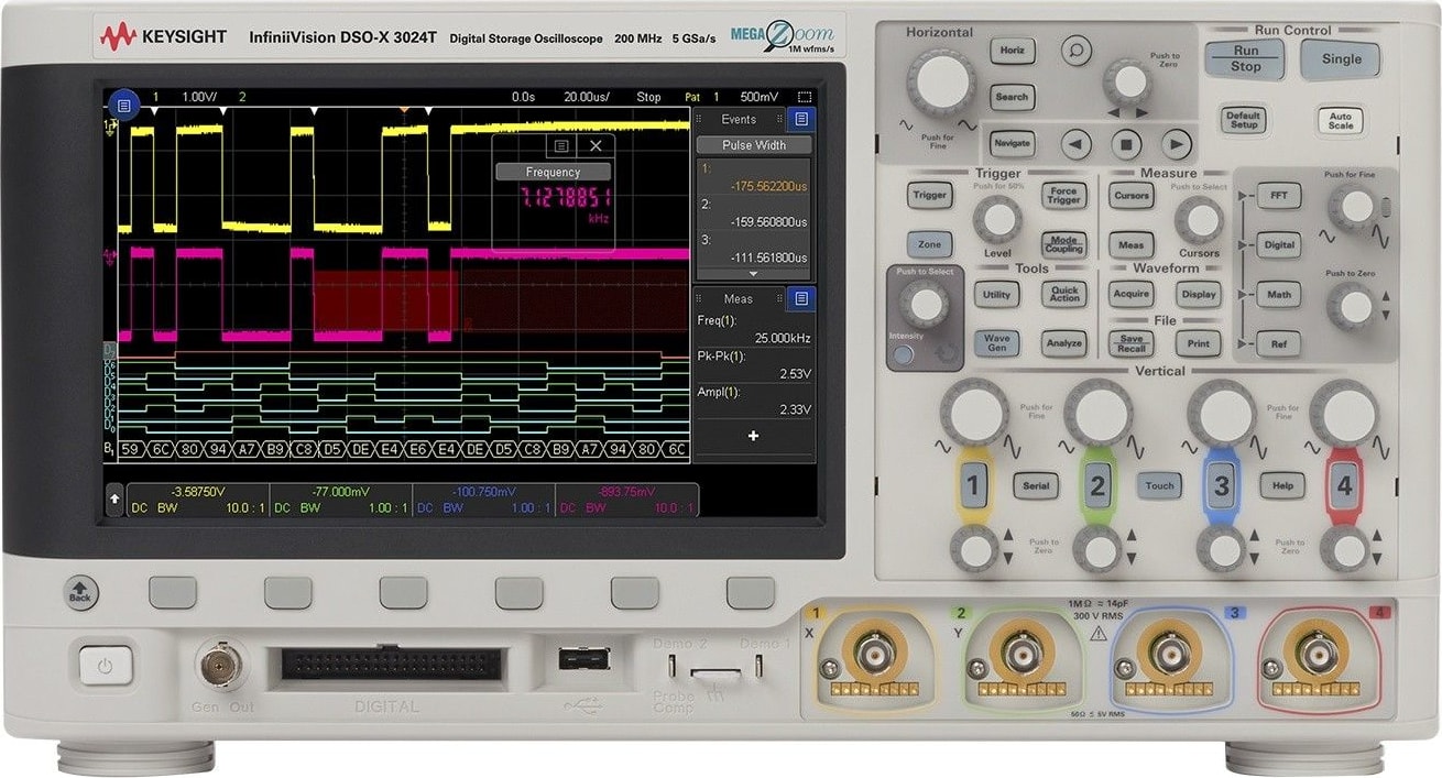 Keysight DSOX3024T - Digital Oscilloscope (200 MHz / 4 Channels)