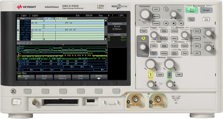 Keysight DSOX3102A - Digital Oscilloscope (1 GHz / 2 Channels)