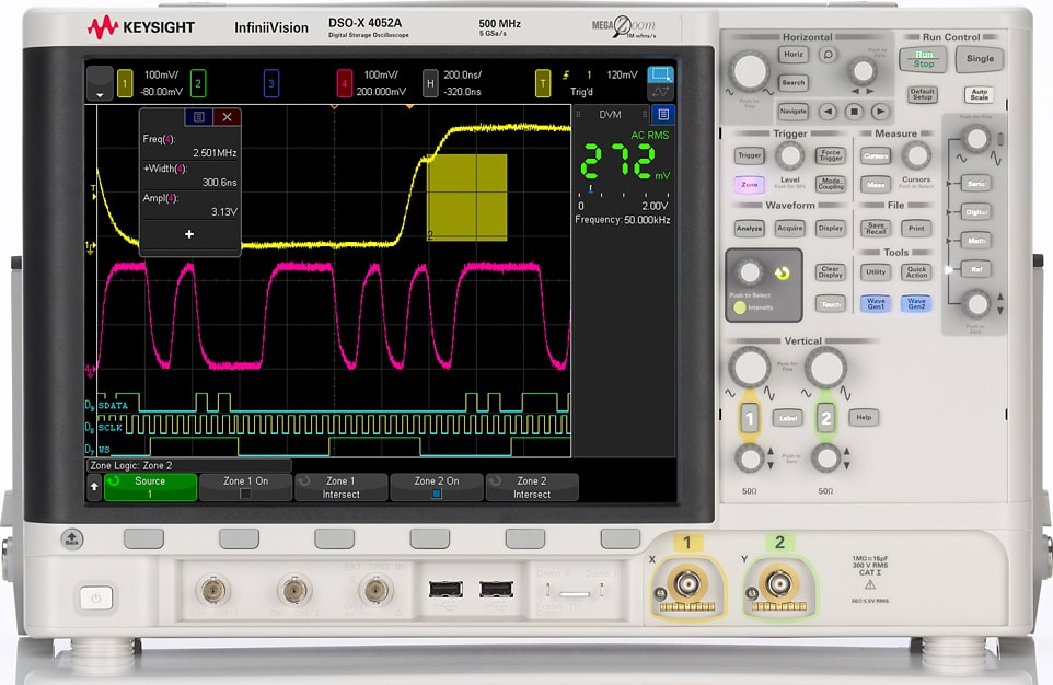 Keysight DSOX4052A - Digital Oscilloscope (500 MHz / 2 Channels)