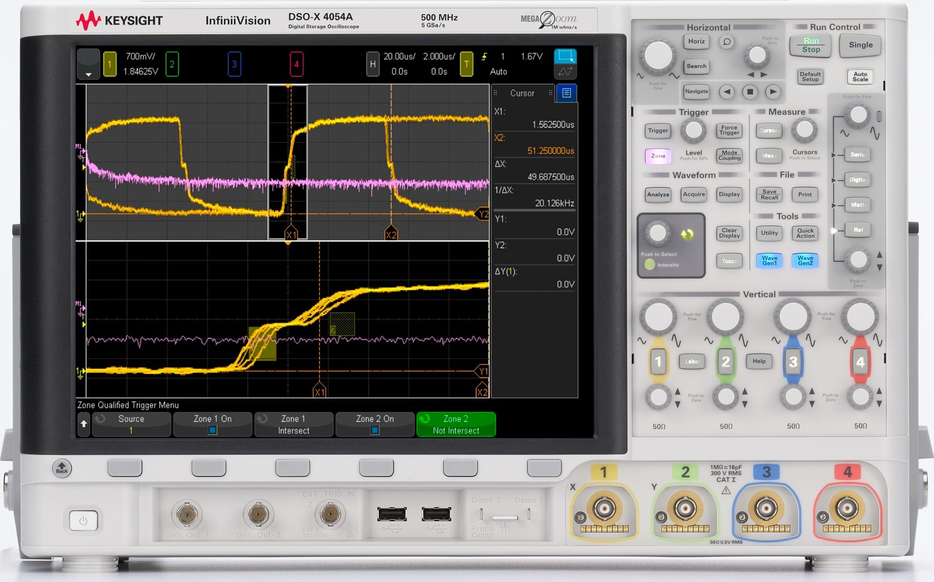 Keysight DSOX4054A - Digital Oscilloscope (500 MHz / 4 Channels)