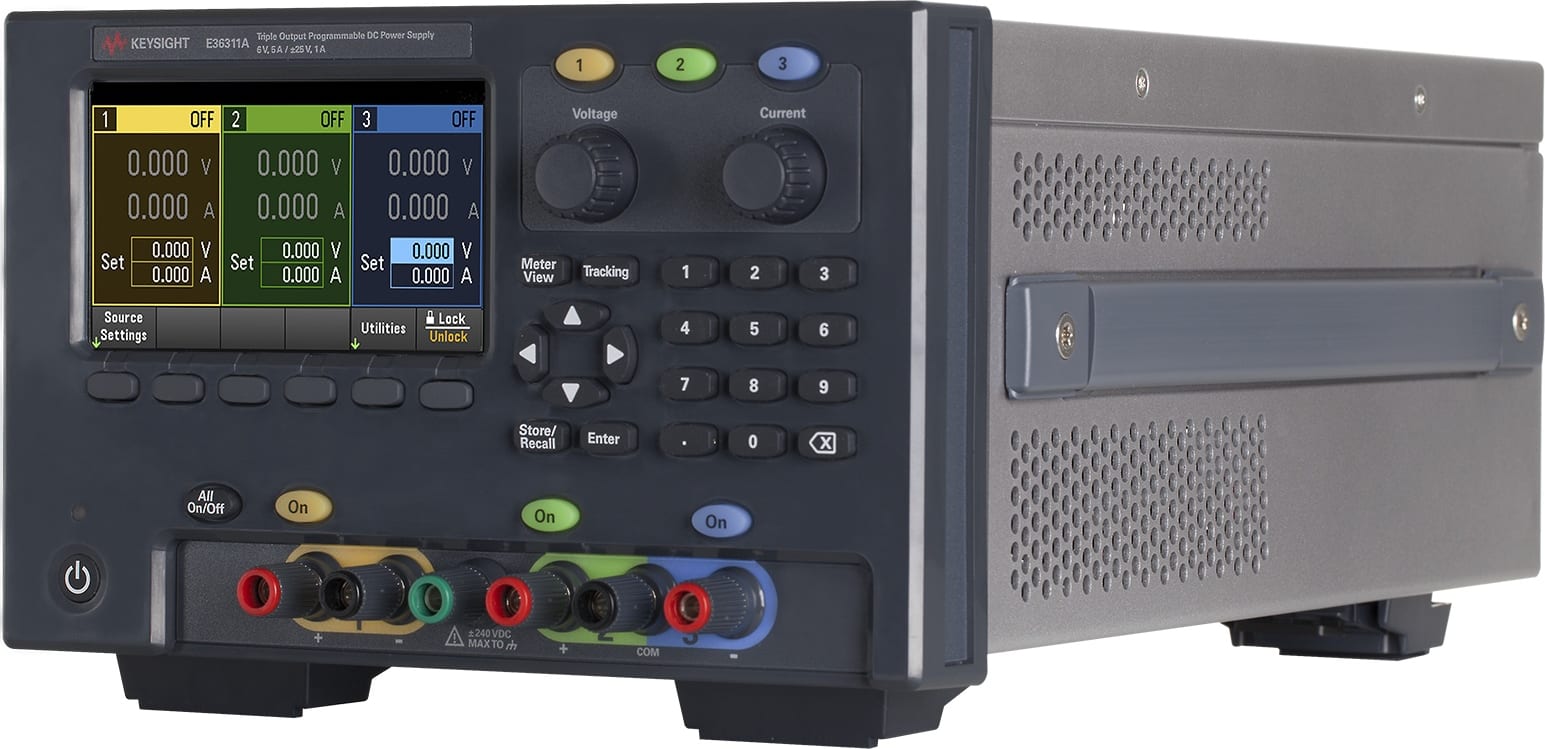 Keysight E36311A - 80W Triple Output Power Supply 6V/5A, +25V/1A, -25V/1A, USB