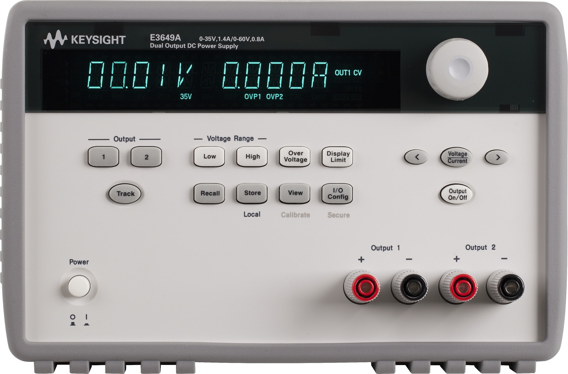 Keysight E3649A - 100W Dual-Output Dual Range Power Supply 0-35V/1.4A or 0-60V/0.8A, GPIB, RS-232