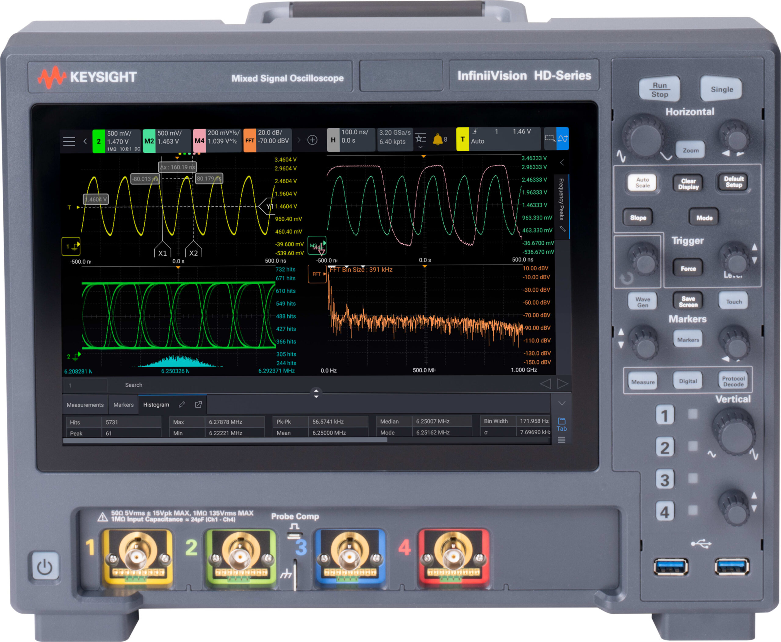 Keysight HD304MSO - InfiniiVision HD3-Series Mixed Signal Oscilloscope (4 Channels/200 MHz/20 Mpts)