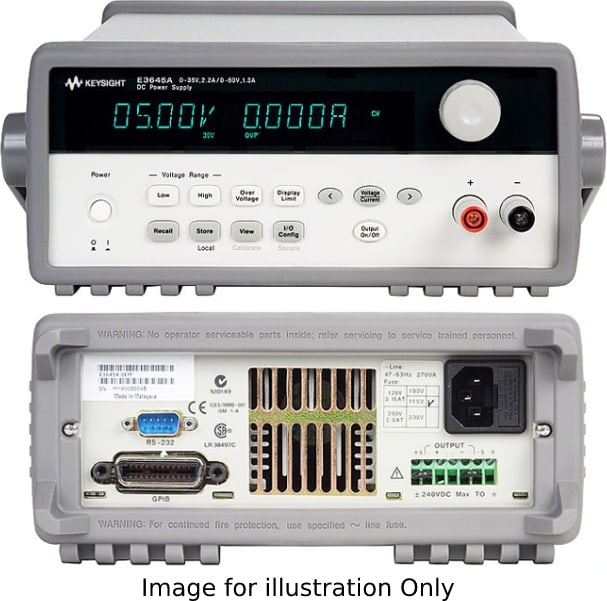 Keysight E3643A - 50W Single Output Dual Range Power Supply 0-35V/1.4A or 0-60V/0.8A, GPIB, RS-232