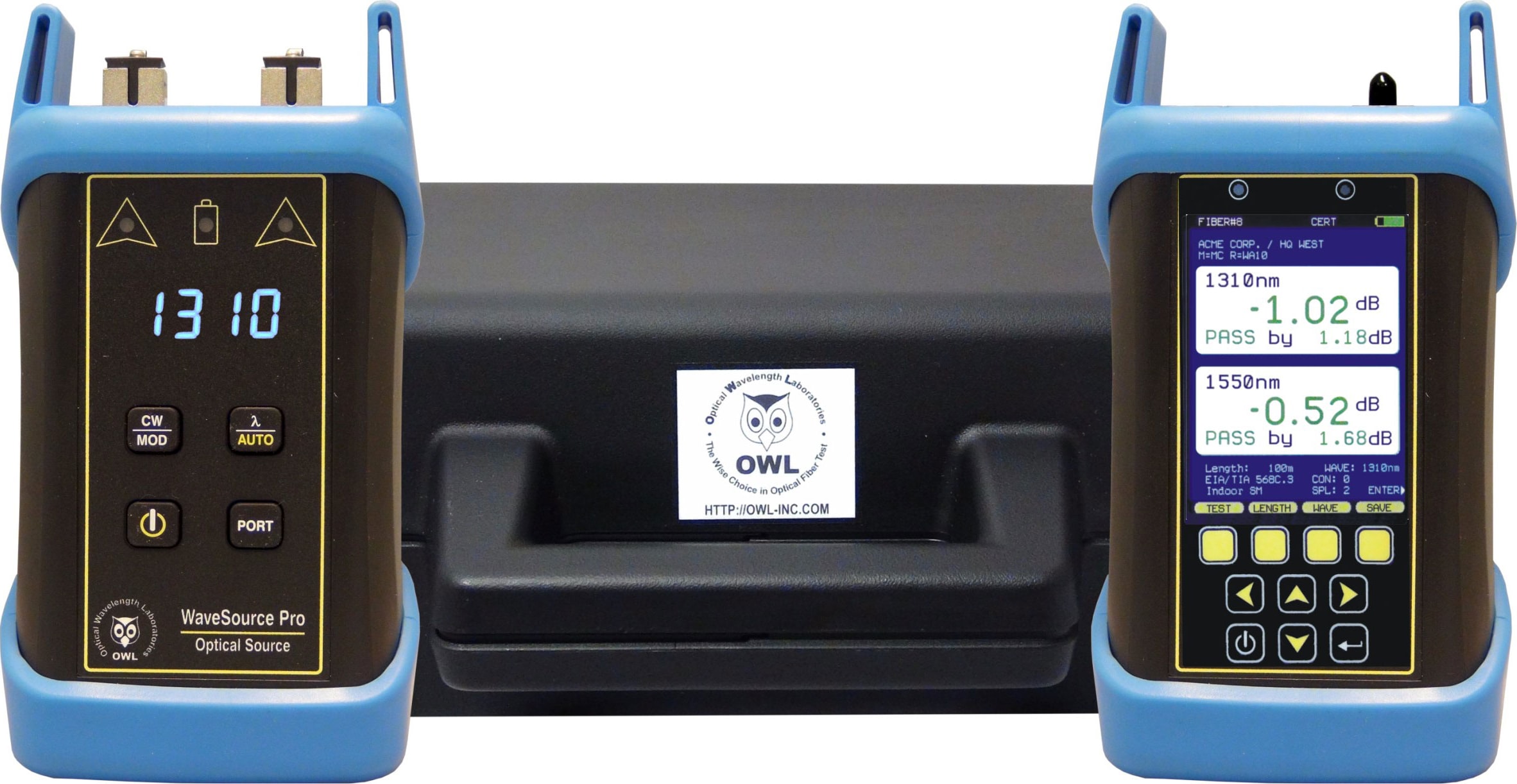 OWL KF7SV - Fiber OWL 7 Lite, Singlemode Dual-Wave Source (1310/1550nm) with Integrated VFL