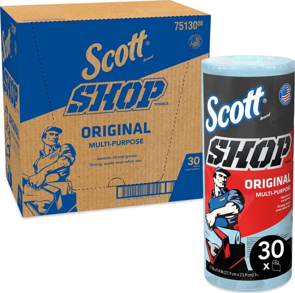 Kimberly-Clark KCC 75130 - Scott Original Shop Towels (11' x 9.4', 30 rolls)