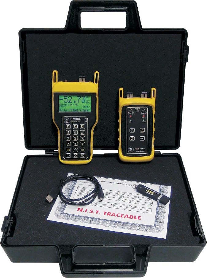 OWL KIT-FO4B-WSMDST Fiber OWL 4 BOLT / WaveSource MM Auto-test kit, ST Connector