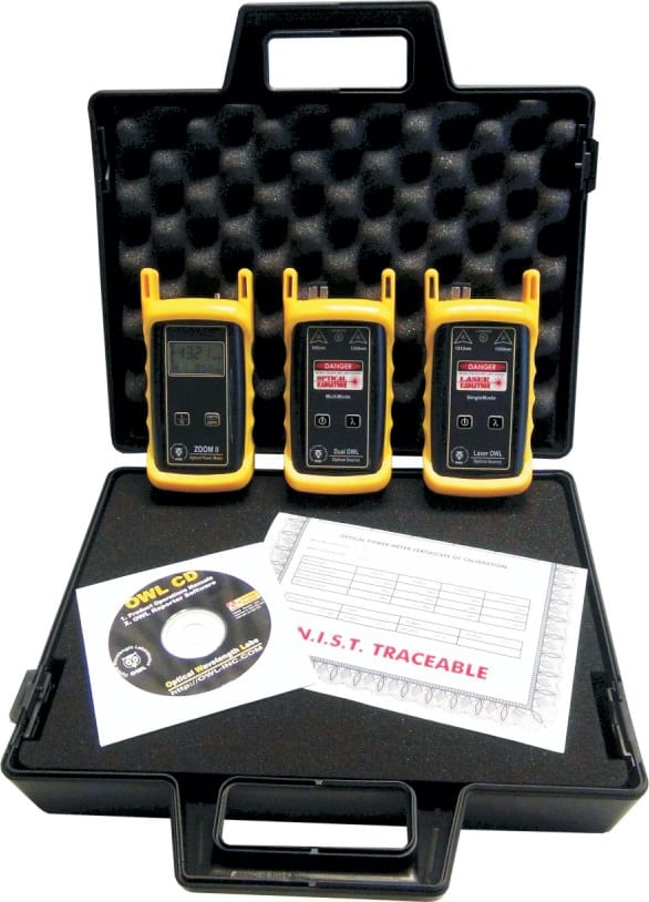 OWL KIT-Z2-D285FC-L213FC - ZOOM 2 / Dual OWL 850 / Laser OWL 1310 MM/SM Test Kit, FC/FC Connectors