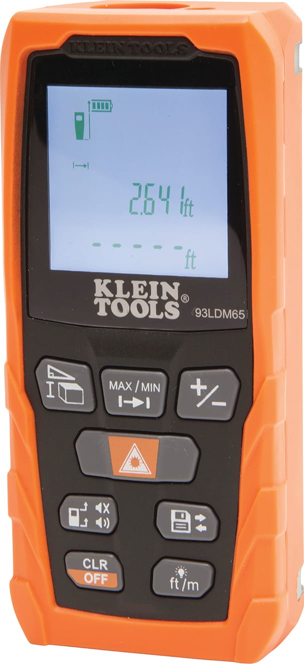 Klein Tools 93LDM65 Laser Distance Measurer 65 FT / 20 M