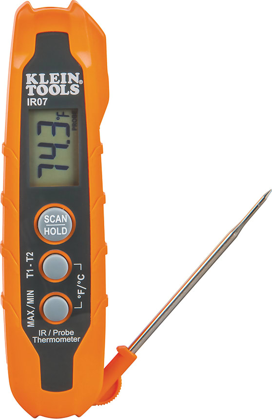 Klein Tools IR07 - Dual IR/Probe Thermometer, -40° - 572°F / -40° - 300°C