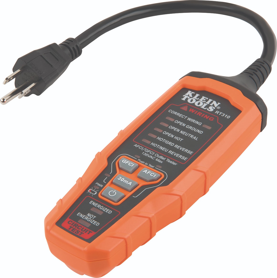 Klein Tools RT310 - AFCI / GFCI Outlet Tester