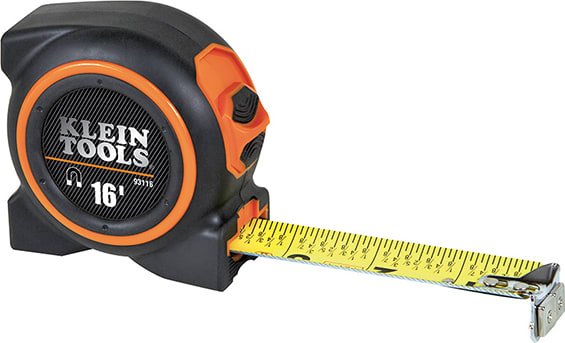Klein Tools 93116 Tape Measure- 16' (4.88 m) Magnetic