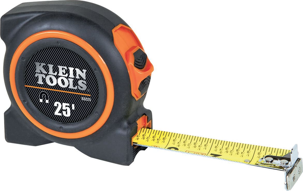 Klein Tools 93225 Tape Measure- 25' (7.62 m) Magnetic Double Hook
