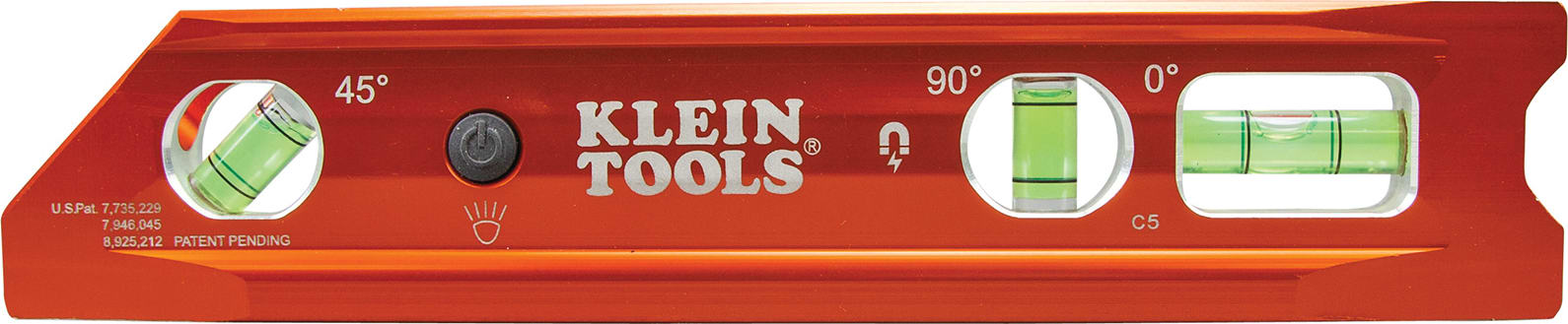 Klein Tools 935RBLT Lighted Torpedo Billet Level, REM