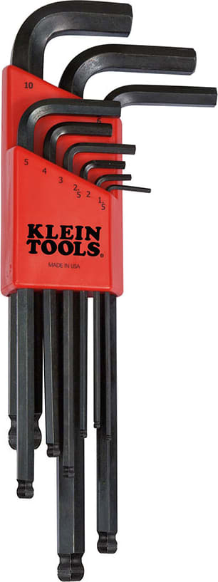 Klein Tools BLMK10 L-Style Ball End Hex Key Set Metric (9 Pc)