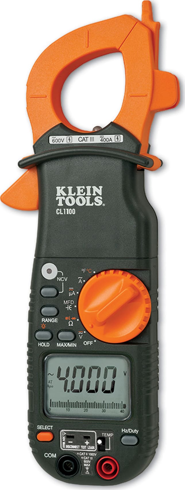Klein Tools CL1100 AC Clamp with Temperature, 400A