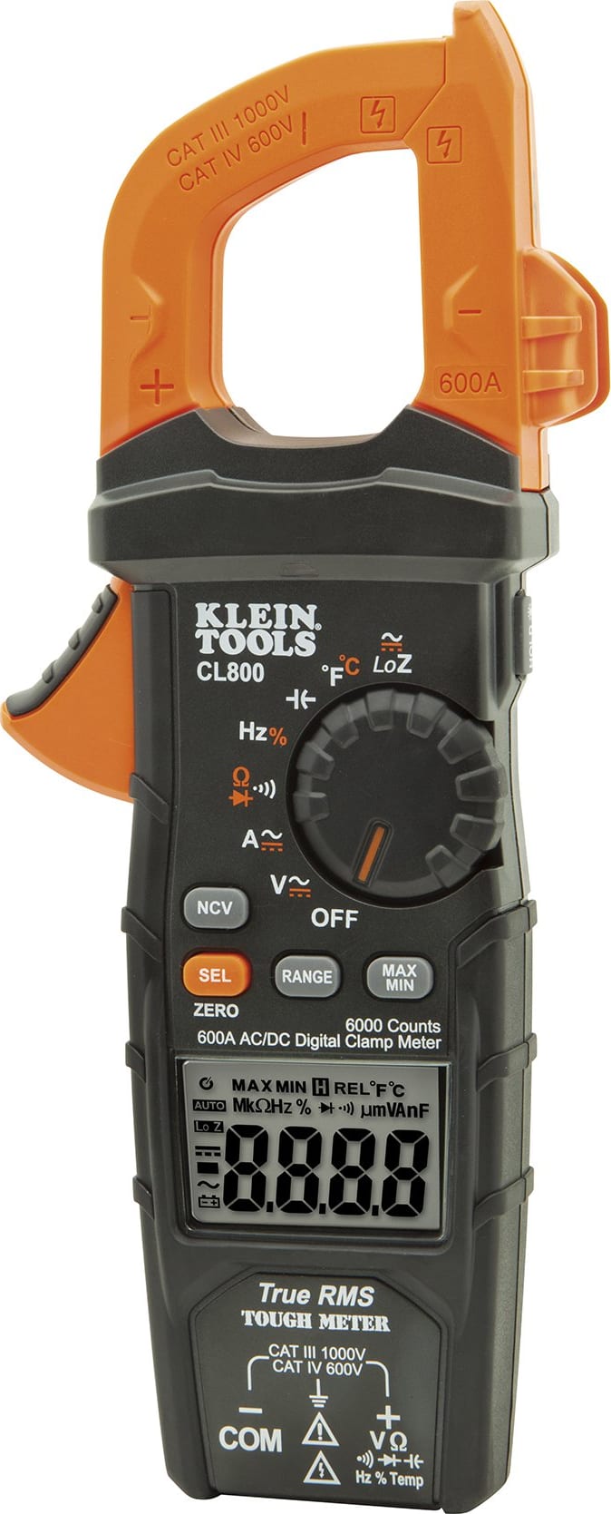 Klein Tools CL800 - Digital Clamp Meter, AC Auto-Range TRMS, Low Impedance (LoZ), Auto Off