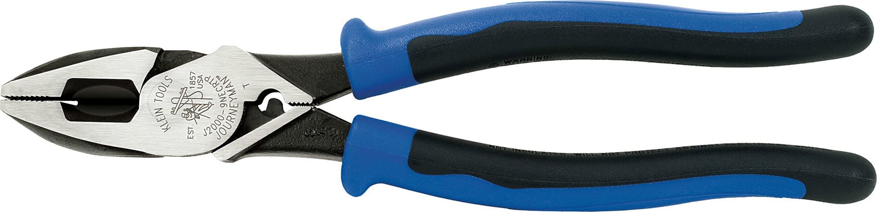 Klein Tools J2000-9NECRTP - Lineman's Pliers, Fish Tape Pull/Crimping, 9-Inch
