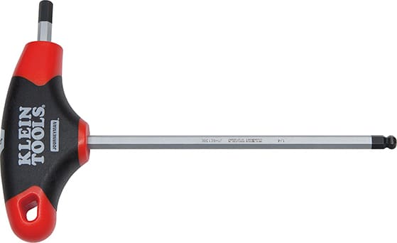 Klein Tools JTH6E14BE - 5/16-Inch Ball End Hex Key with T-Handle, 6-Inch