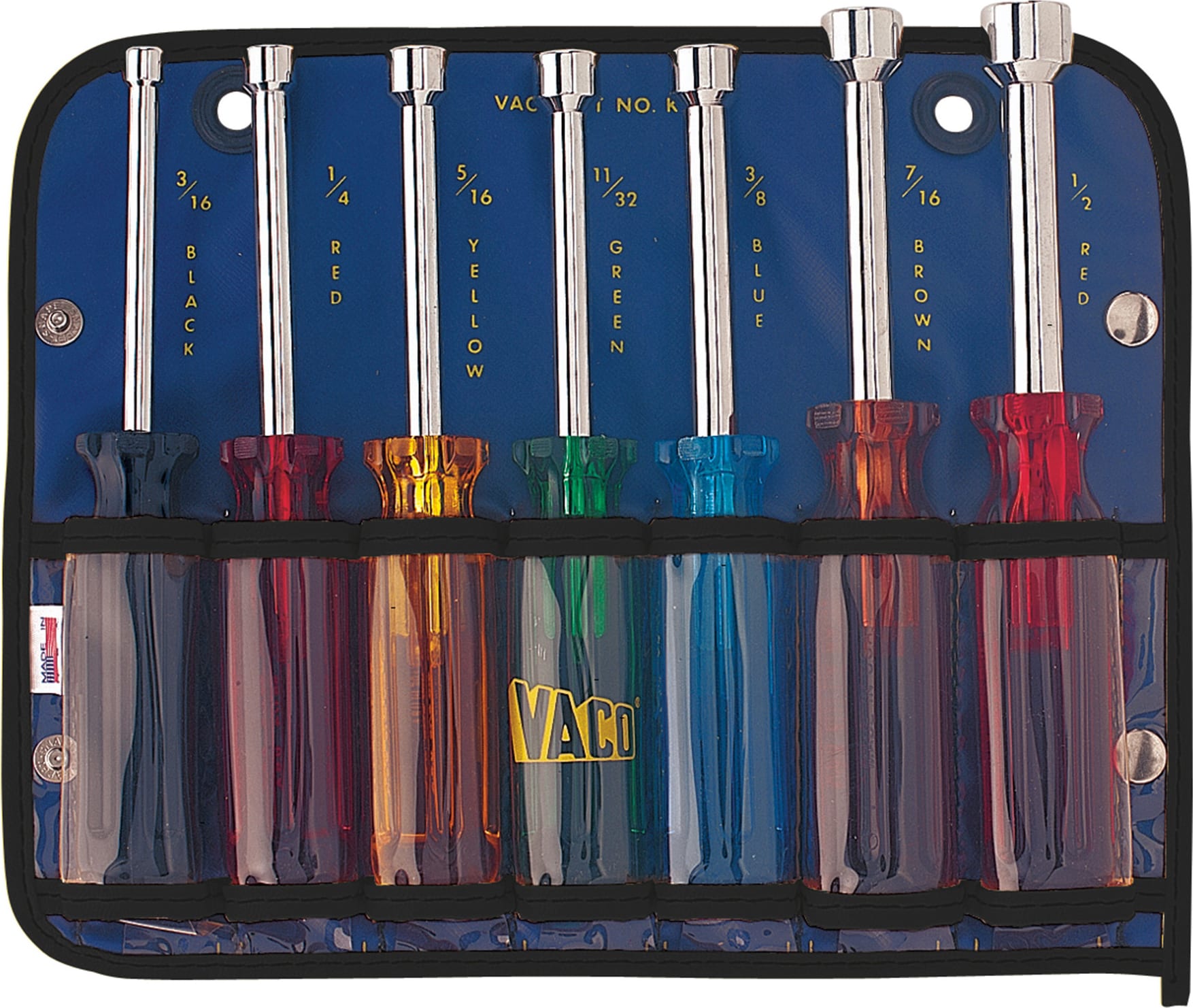 Klein Tools K7 - Nut Driver Set, 3-Inch Shafts, 7-Piece