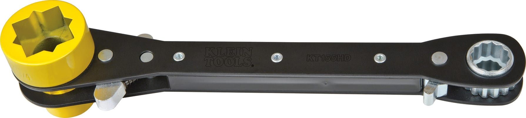 Klein Tools KT155HD - 6-in-1 Lineman's Ratcheting Wrench, Heavy-Duty
