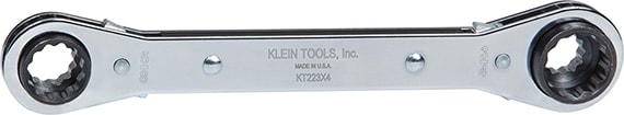 Klein Tools KT223X4 - Lineman's Ratcheting 4-in-1 Box Wrench