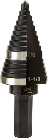 Klein Tools KTSB11 - Step Drill Bit #11 Double-Fluted 7/8 to 1-1/8-Inch