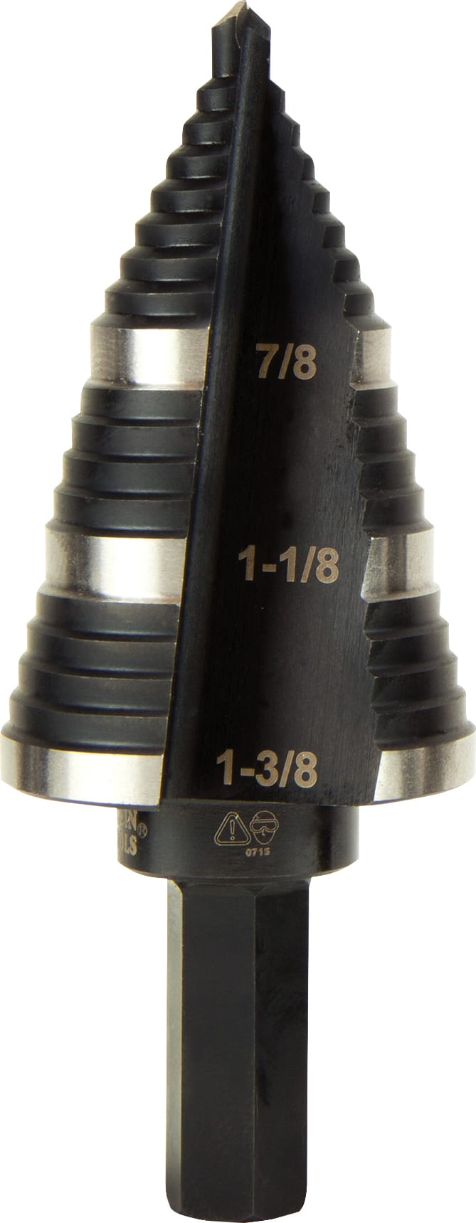 Klein Tools KTSB15 - Step Drill Bit #15 Double Fluted 7/8 to 1-3/8-Inch