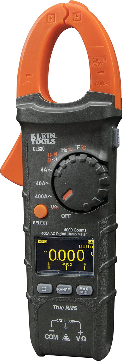 Klein Tools CL330 AC Auto-Ranging Digital Clamp Meter 400A