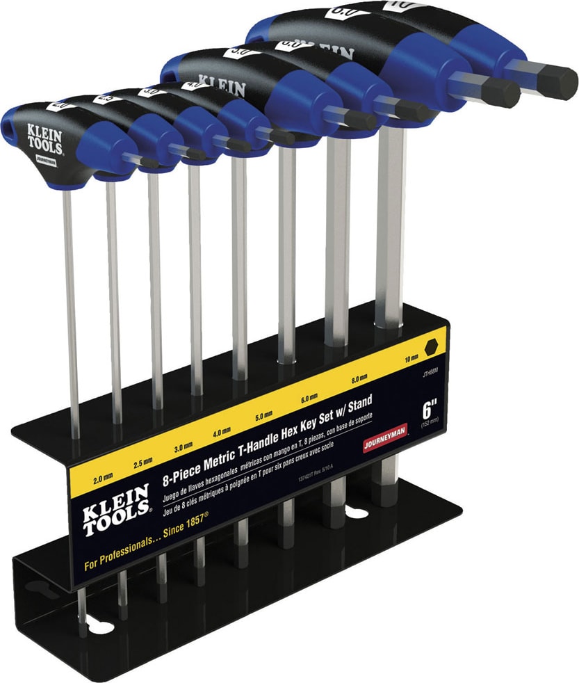 Klein Tools JTH68M - Journeyman™ T-Handle Set, Metric, 6-Inch, 8-Piece