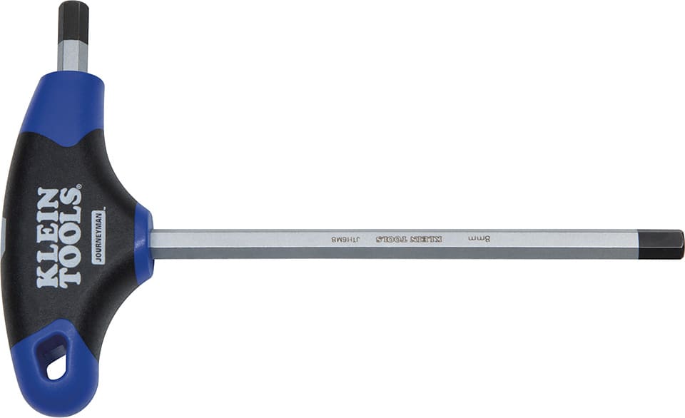 Klein Tools JTH9M8 - 8 mm Hex Key Journeyman T-Handle 9-Inch