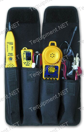 Test-Um KP300 Lil' Buttie Telephone Test Set With Angled Bed-Of-Nails Clips Lb110, Tone Generator With Alligator Clips Tg100 & Probe Tt100 Probe In A Nylon Pouch