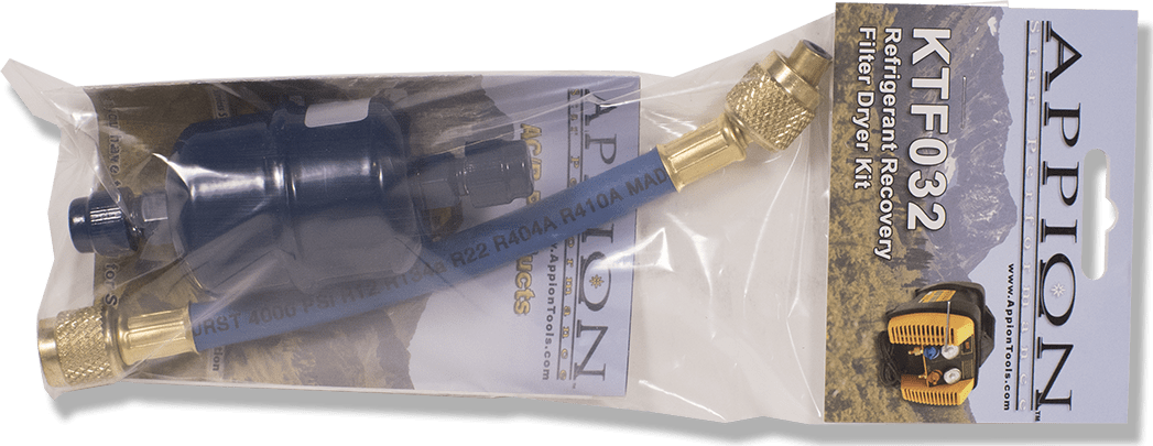 Appion KTF032 - Inline Filter Dryer Kit, 6' long 1/4' hose with 032 Filter Dryer
