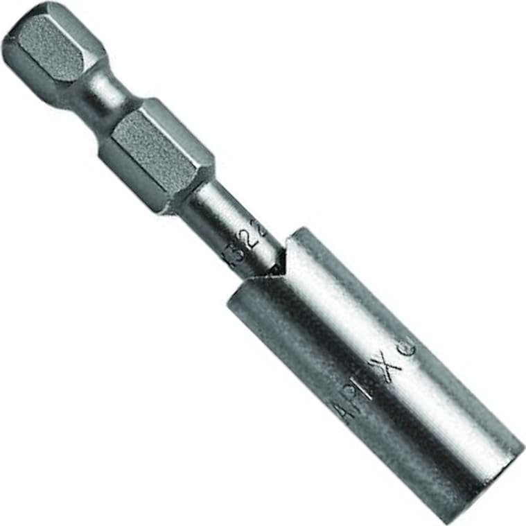 Apex Bits-Torque L-322X - Hex Power Drive Bit, 1/4' Drive, Slotted, Short w/Finder Sleeve, 3.75' OAL