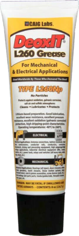 Caig Labs L260-N8 - DeoxIT Lithium Grease, Precision, No Particles, 226g Squeeze Tube