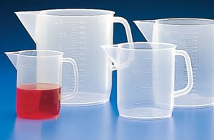 Labnet International K1159 - Graduated Beaker with Handle Short, ​PP, 3000ML, 12/pk