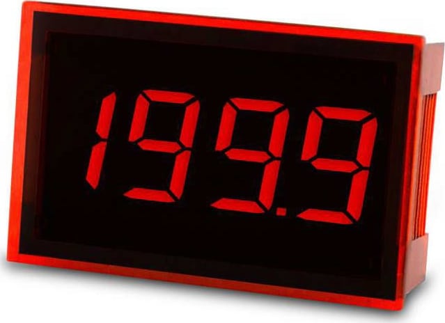 Lascar SP 100 - Splash-Proof Ultra Low Profile LED Voltmeter (12 Pin Version)