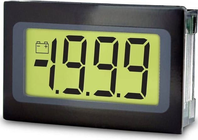 Lascar SP 400 - Splash-Proof Ultra Low Profile LCD Voltmeter (9 Pin Version)