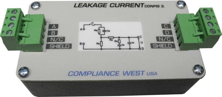 Compliance West LCB-1 - Leakage Current Box Config 1, Compliance to IEC 60990 Fig 3 and IEC 61010-1:2010 Fig A.3