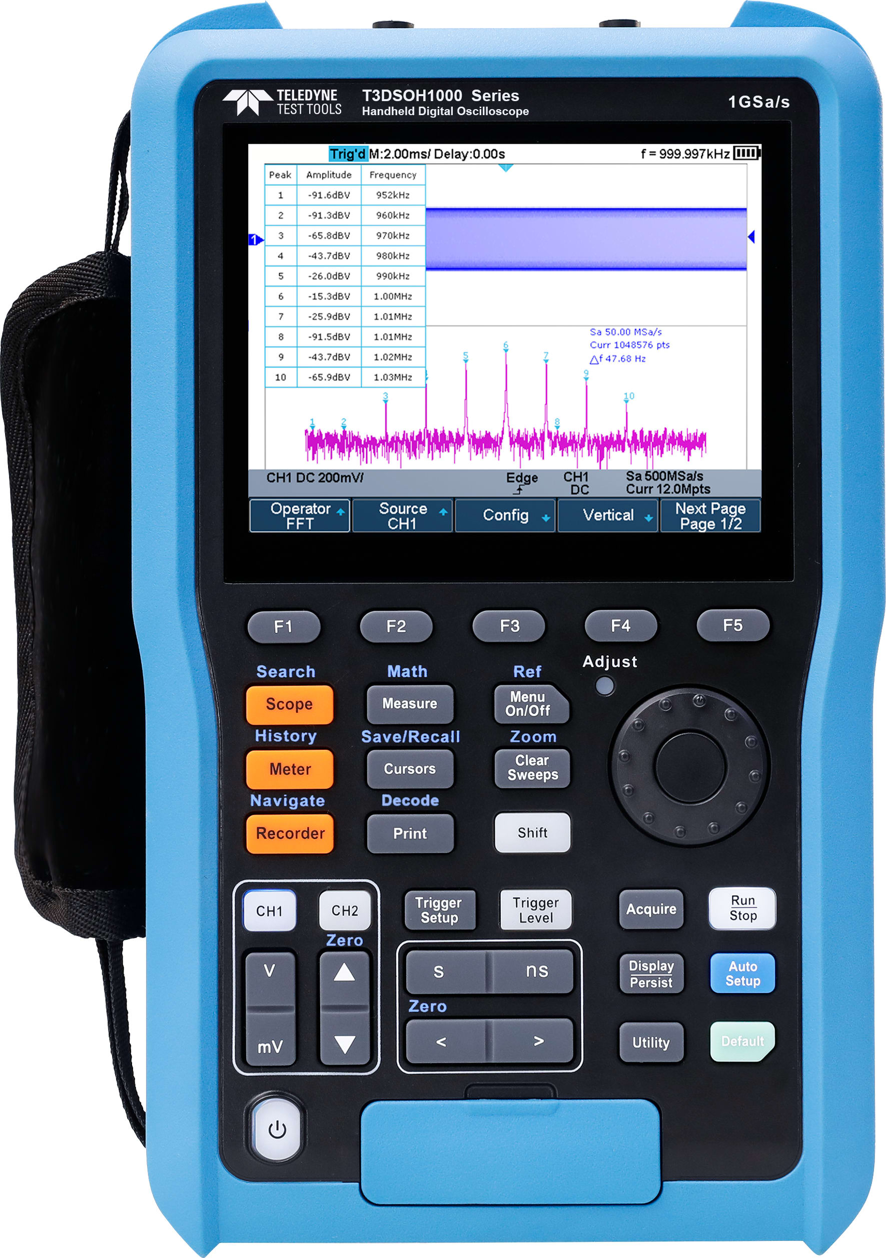 Teledyne LeCroy T3DSOH1102 - Handheld Oscilloscope (100 MHz, Non-Isolated Inputs)