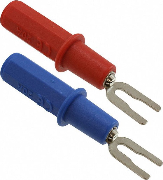 LeCroy PK30X-5 Banana Spade Terminals, 1-Red and 1-Blue