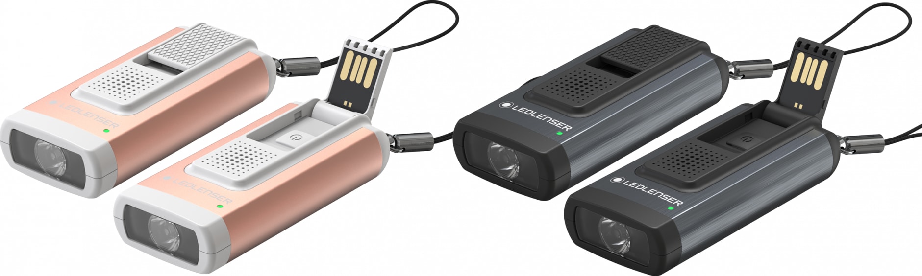 LED Lenser K6R SAFETY - Key Chain Flash Light with 400 Lumens, Gray