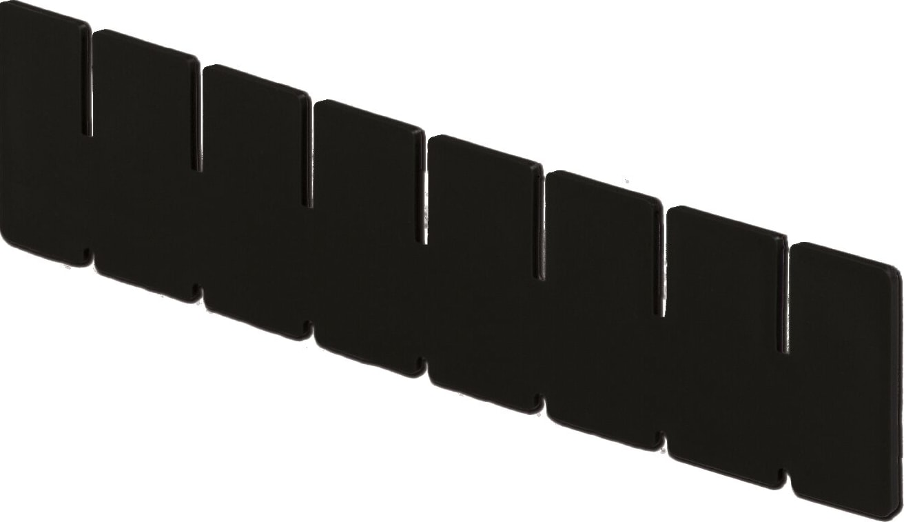 Lewis Bins DV0835XL - ESD-Safe Box Divider, 2.9'H, Short, Black