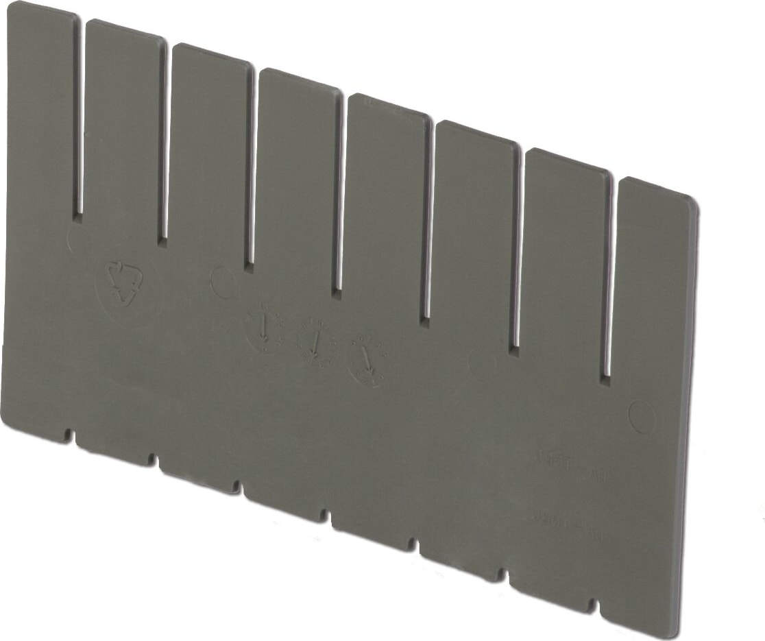 Lewis Bins DV1080 - Box Divider, 7.4'H, Short, Gray