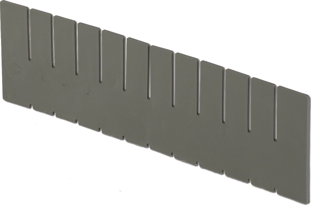 Lewis Bins DV1750 - Box Divider, 4.4'H, Short, Gray