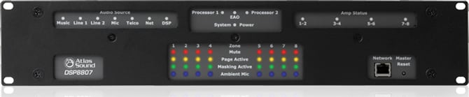 Liberty DSP8807 Sound Masking Processor and 8-Channel Amplifier