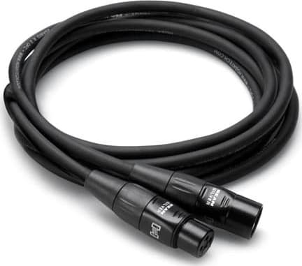Liberty HMIC-050 - Pro Microphone XLR Cable w/Hosa Technology, 3-pin Male to Female 50ft (Black)