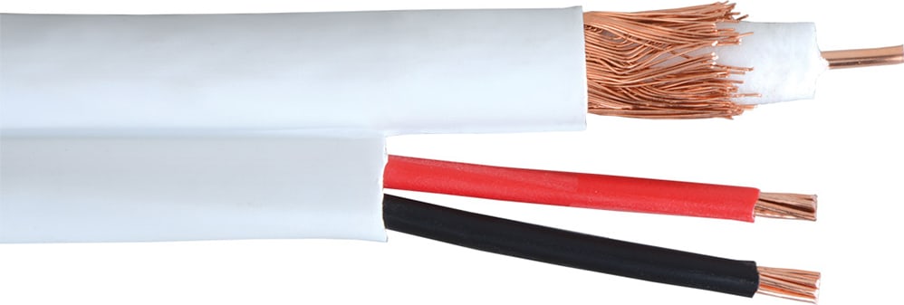 Liberty RG59-18/2C-PS-500 White Baseband with PTZ Video RG59 Plenum Coaxial Cable Reel