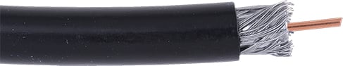 Liberty RG6-BC-CATV-DB - Black RG6 Bare Copper Cable Swept to 3.0 GHz Reel